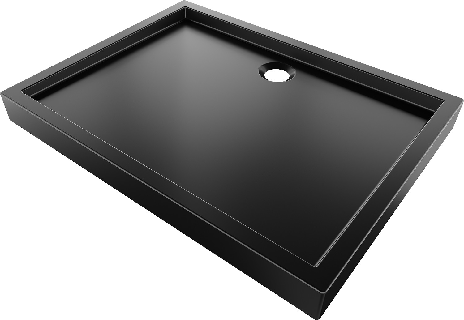 Mexen Flow+ brodzik prostokątny 70 x 80 cm, czarny mat - 46R707080H